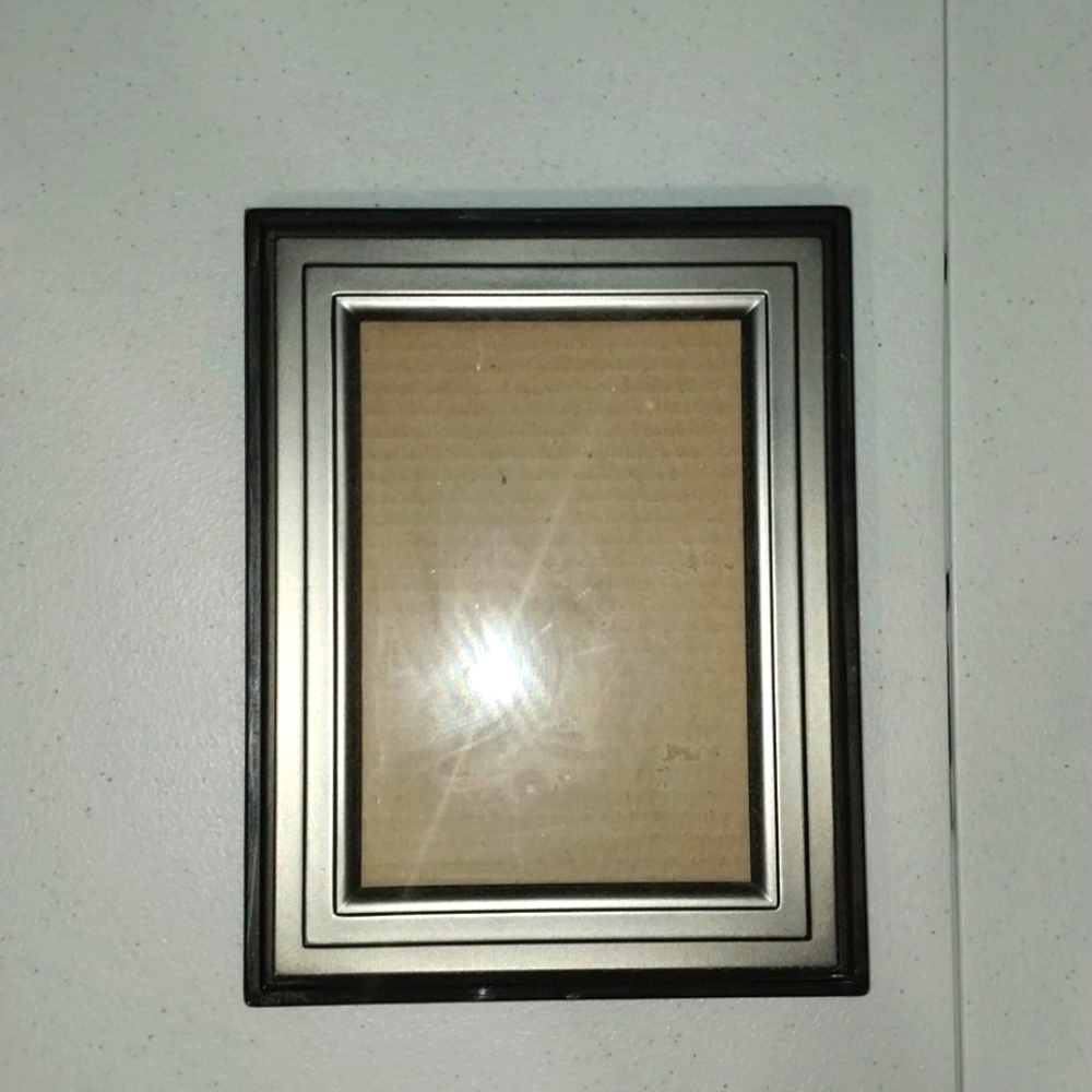 brushed pewter look photo frame VGUC